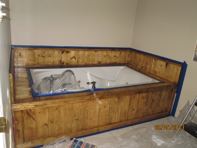 Tub in progress
