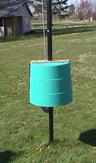 Finished baffle on pole