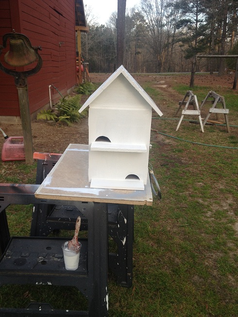 Cedar martin house I just completed and installed on Sunday.  Today 3 landed on it for first time.