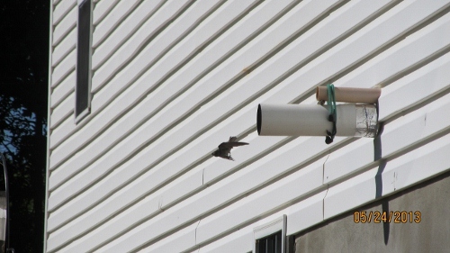 this is the setup and one either flying into of out of the pipe,