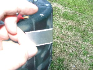 This is a strip of flashing folded to strengthen it and make it thicker.