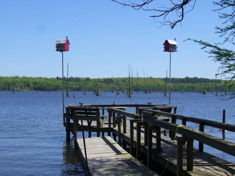 Red Barn Houses on telescoping poles.